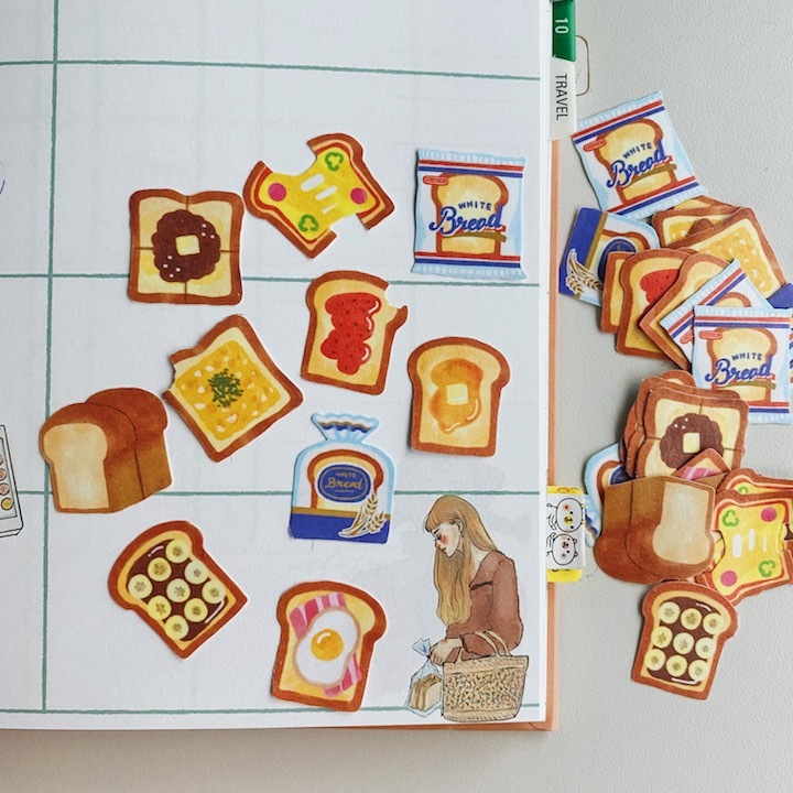 Mind Wave 麵包店貼紙  吐司(40枚)