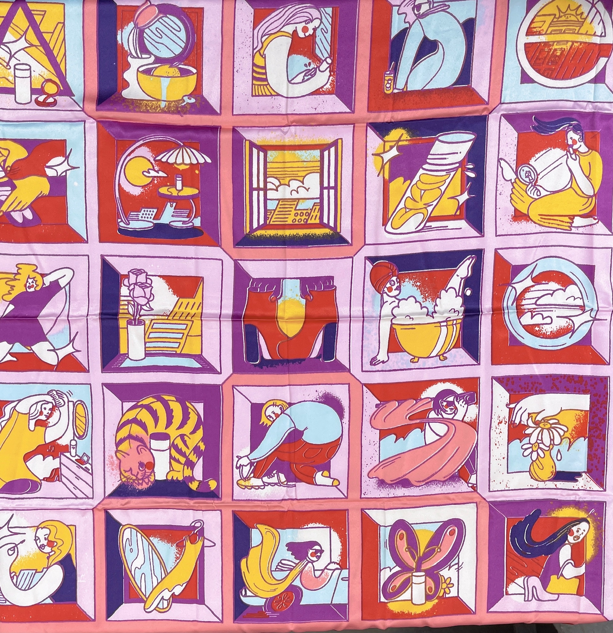 現貨 限量版  街頭藝術絲巾（SA908）