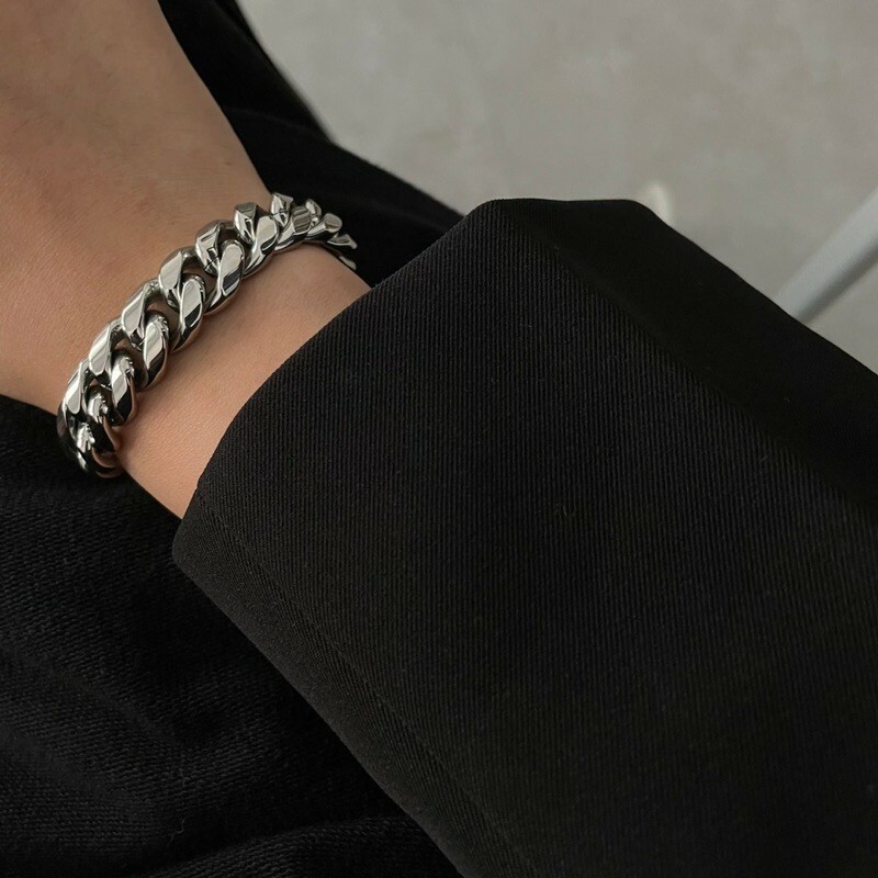 (GOAL) 機械扣古巴手鍊/安全扣/鈦鋼 現貨