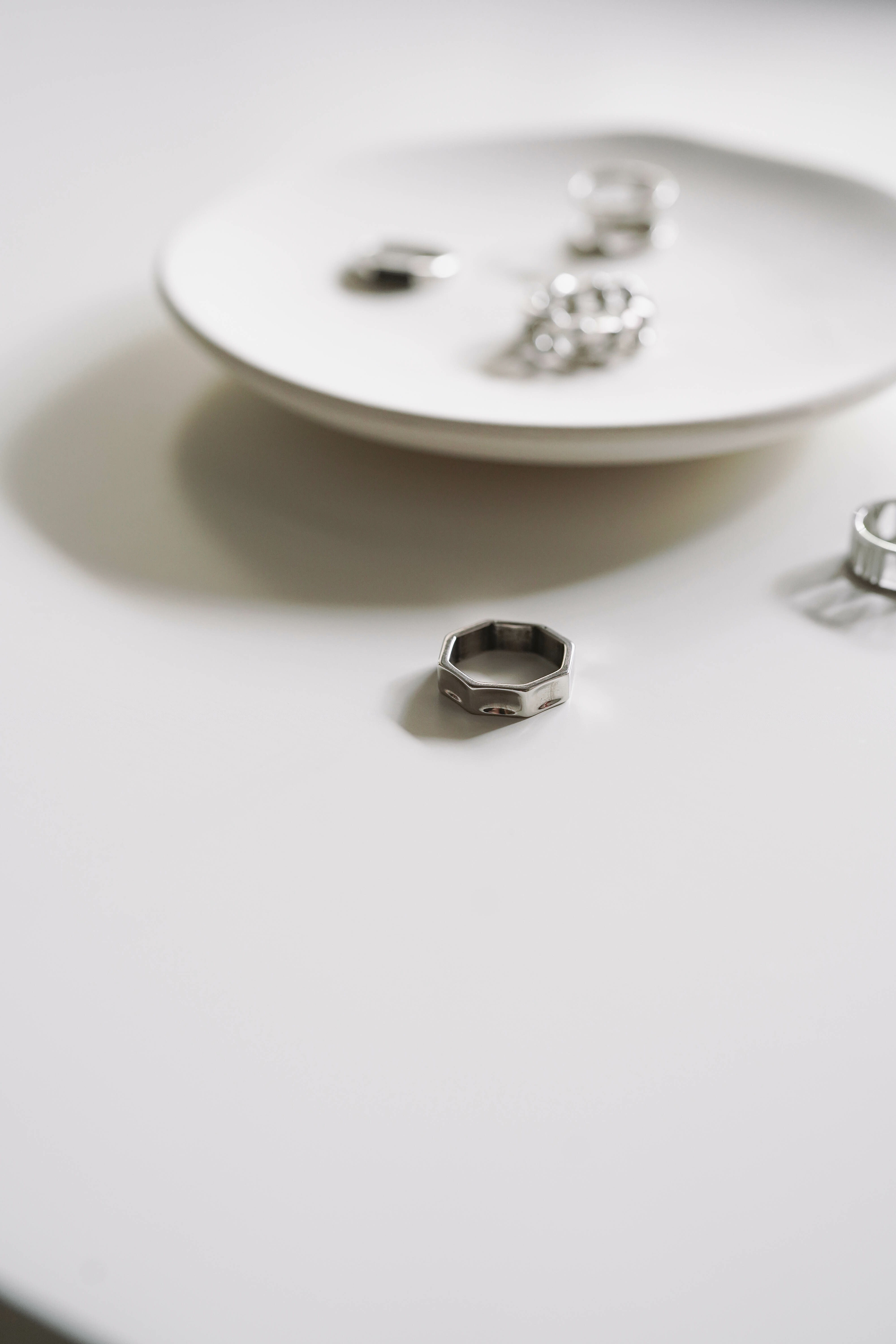 #現貨 (ACCR513) 鋼戒 復古凹面八邊戒