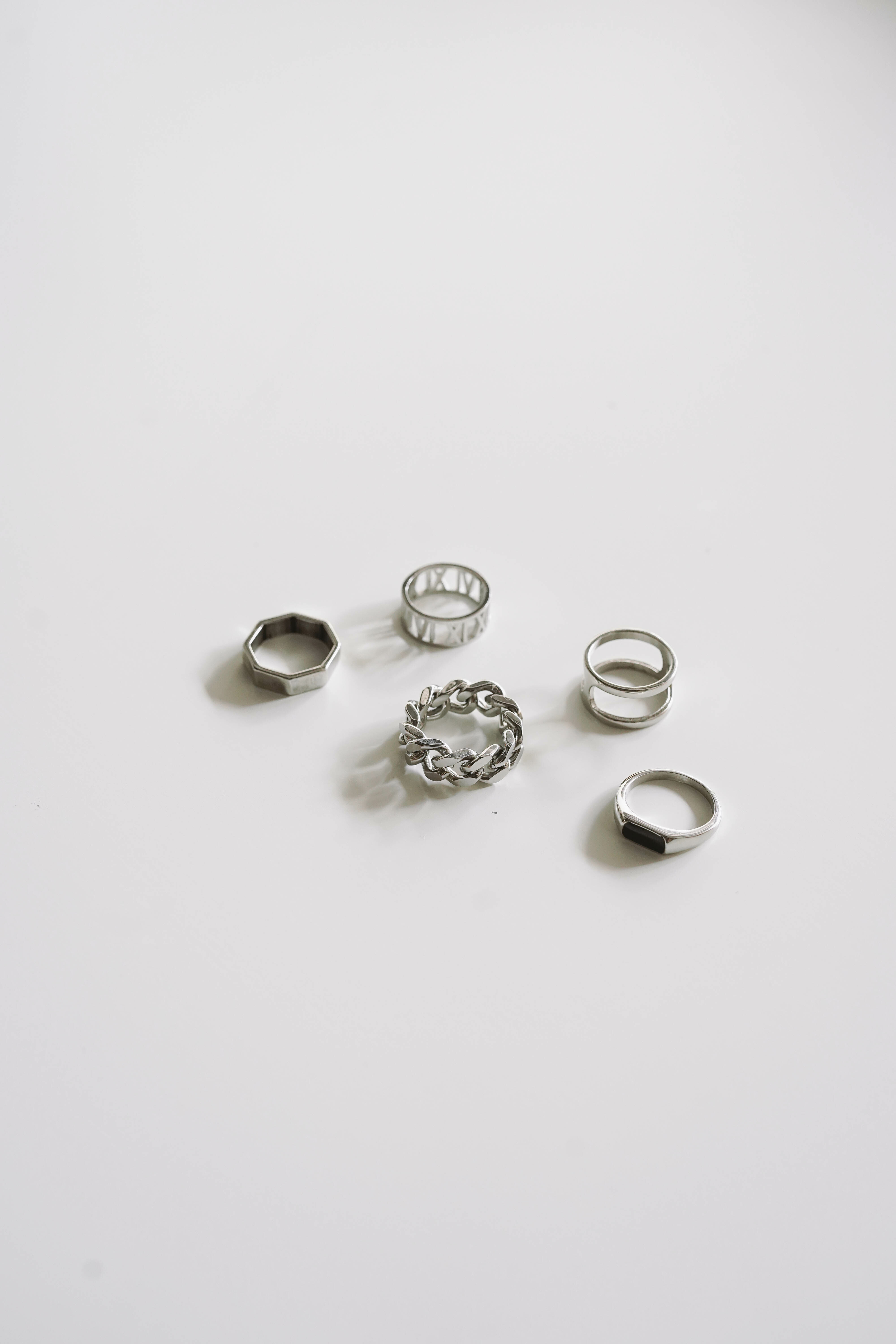 #現貨 (ACCR514) 鋼戒 幾何滴膠黑方戒