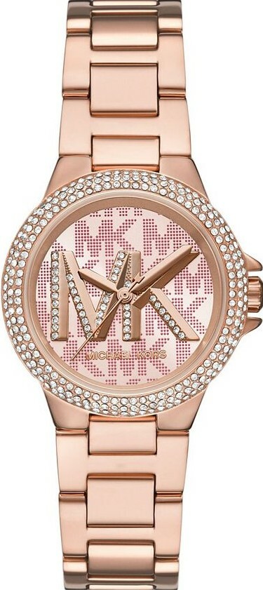 萬年鐘錶 - Michael Kors /  MK女錶   MK晶鑽大LOGO時尚小錶徑女錶  MK7197  錶徑33MM