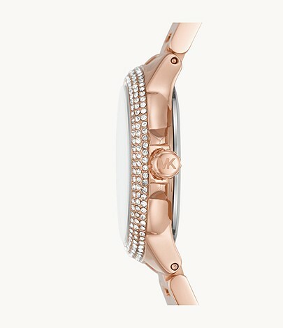 萬年鐘錶 - Michael Kors /  MK女錶   MK晶鑽大LOGO時尚小錶徑女錶  MK7197  錶徑33MM