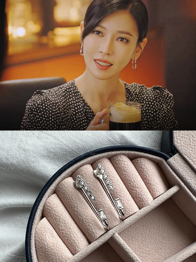 [現貨]《Penthouse》典雅水鑽耳環