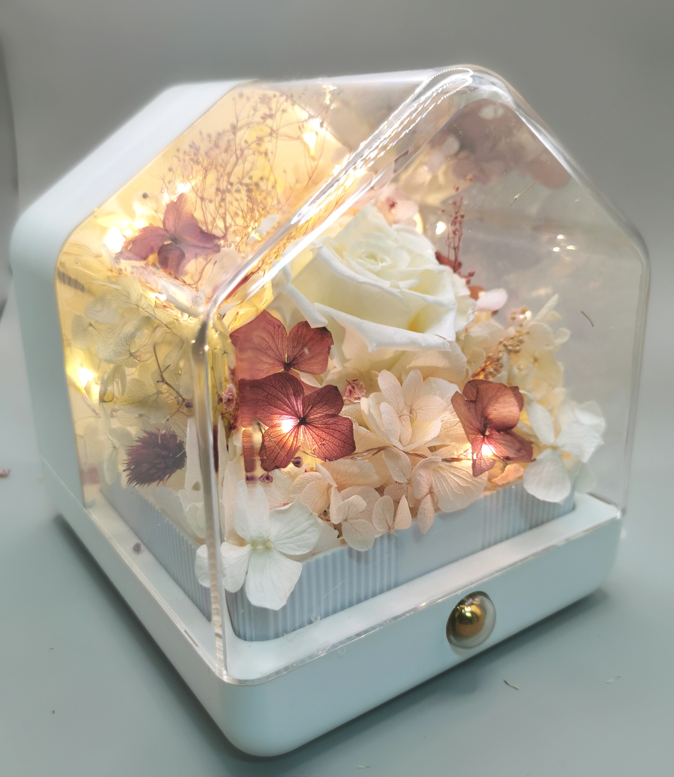 永生花藍芽音箱 (白玫瑰)