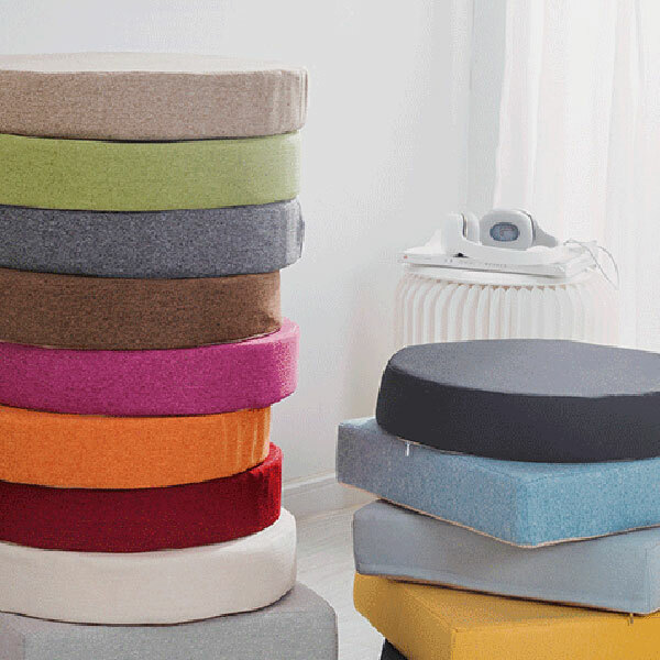 純色棉麻可客製坐墊 (方形款)