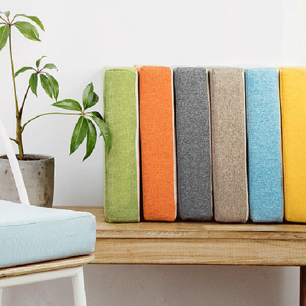 純色棉麻可客製坐墊 (方形款)