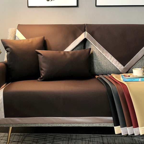 緞邊仿皮革沙發墊(現貨出清)