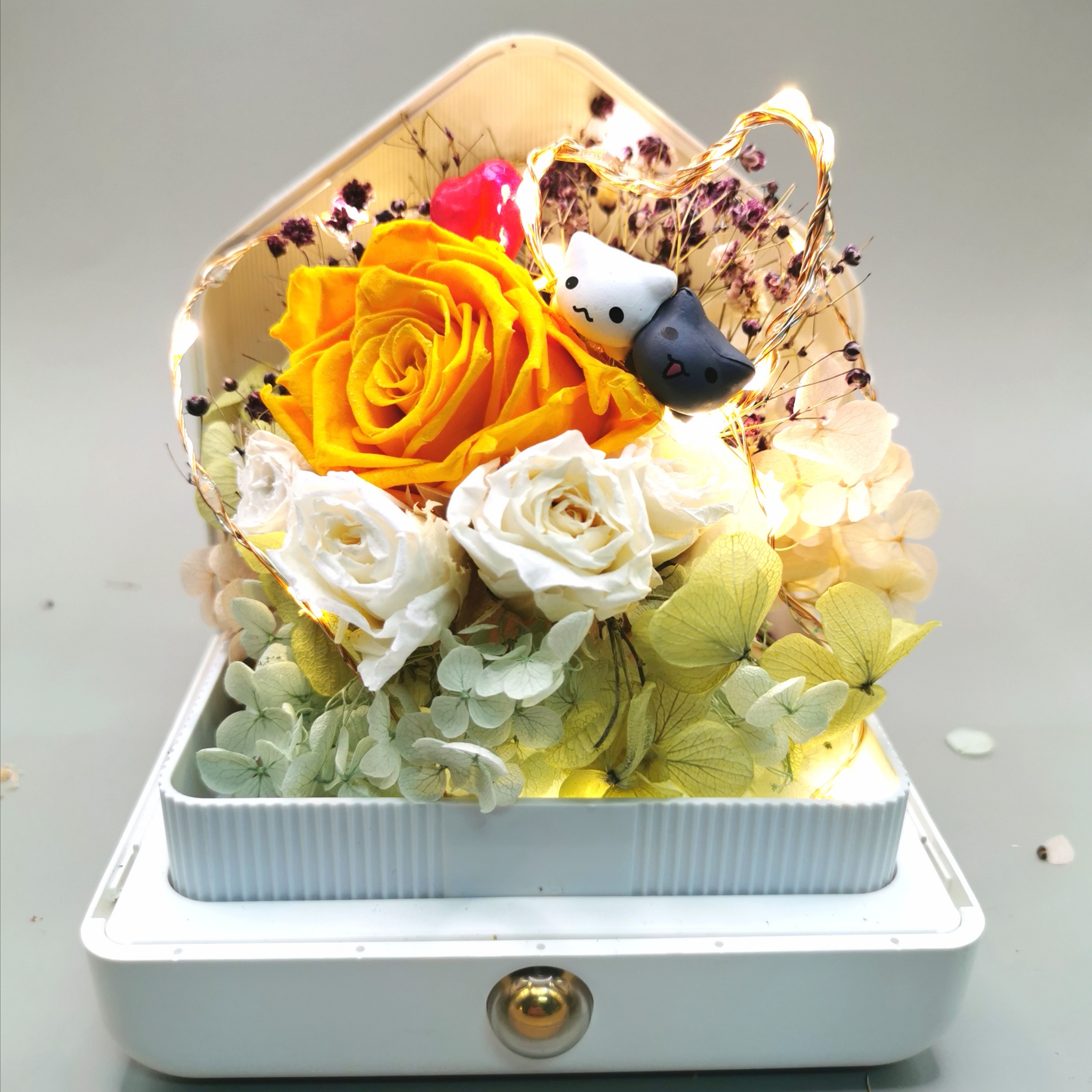 永生花藍芽音箱 (黃玫瑰)