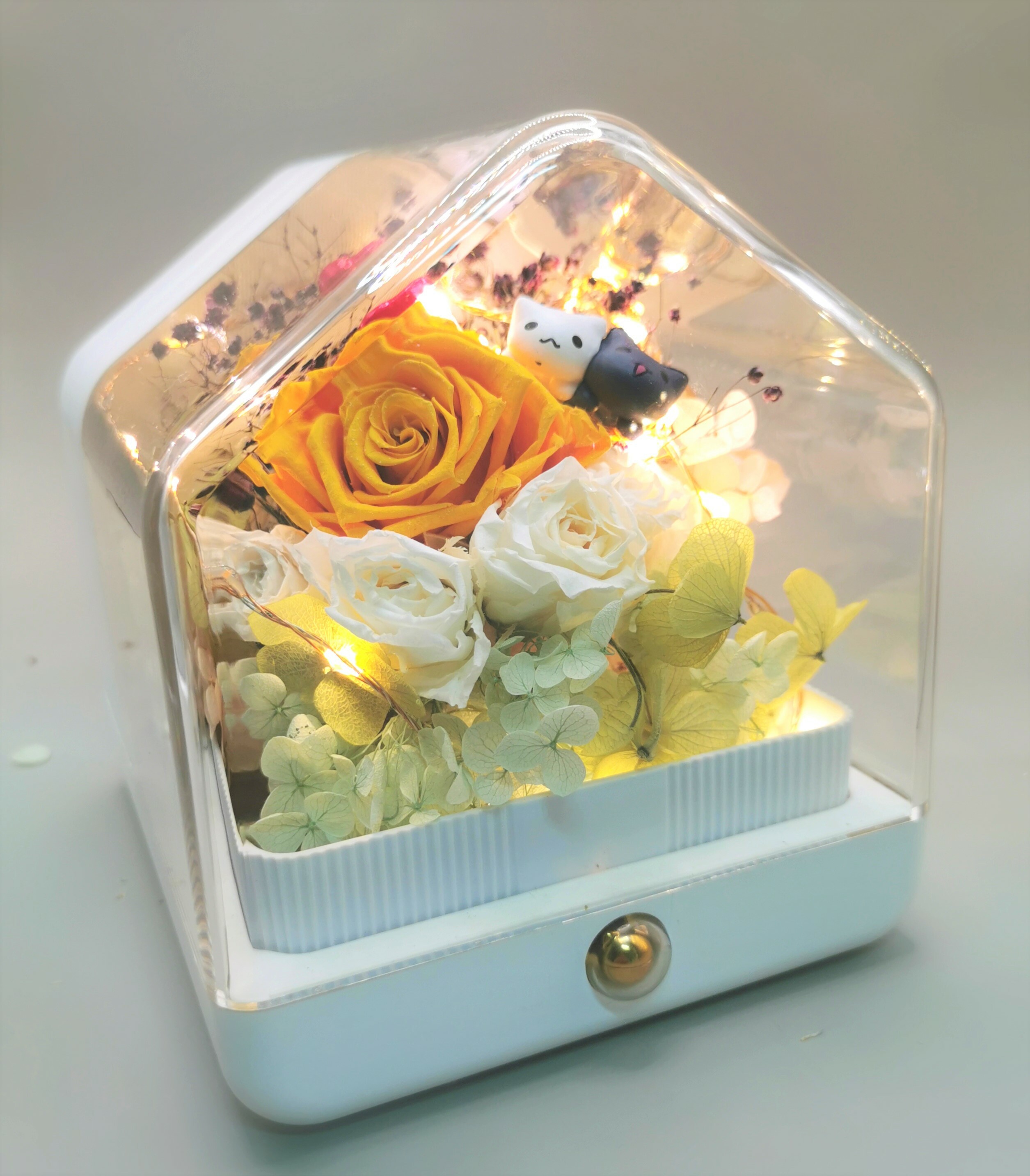 永生花藍芽音箱 (黃玫瑰)