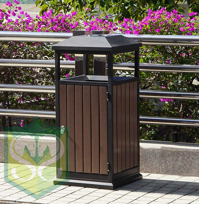 Outdoor Wood Trashs