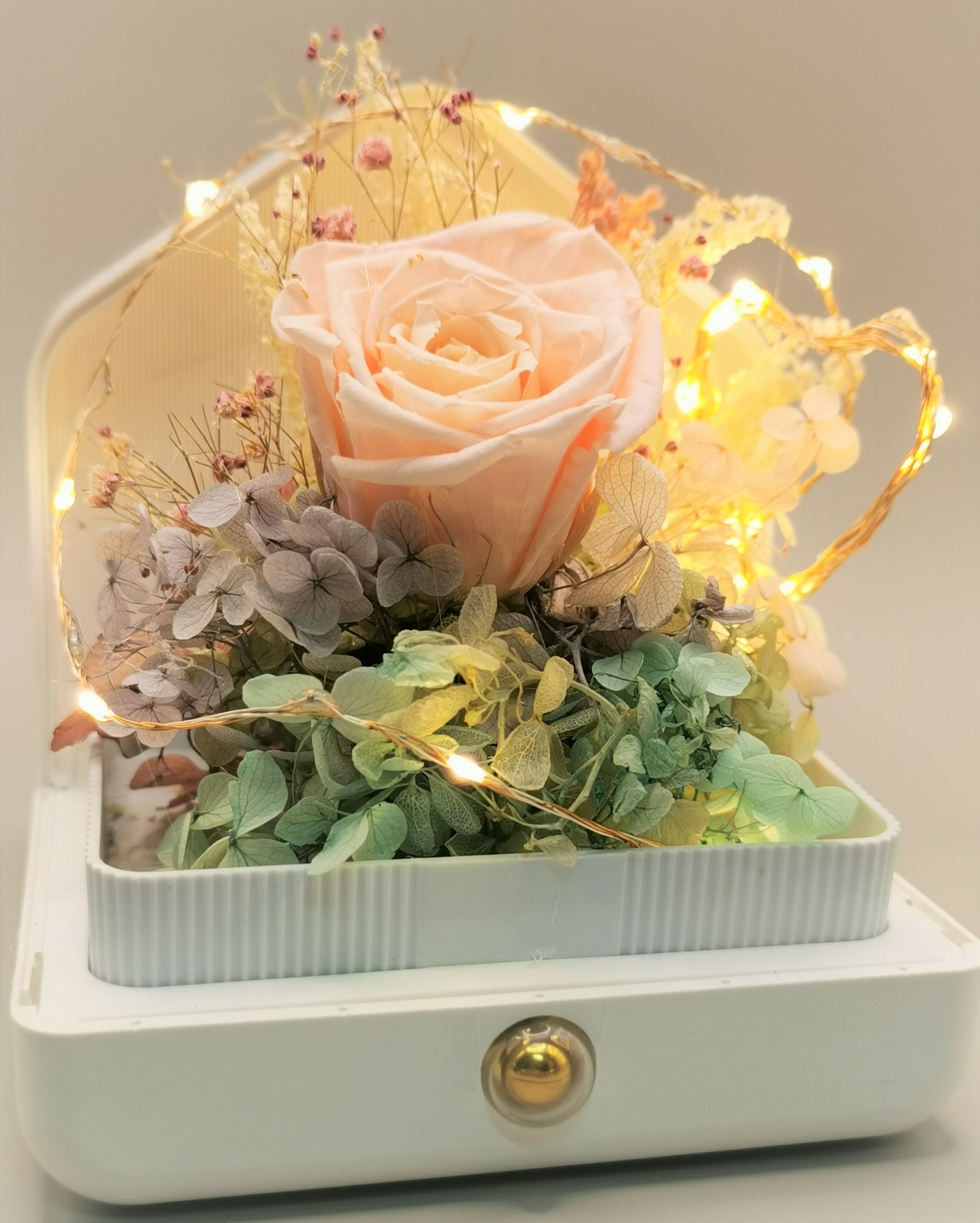 永生花藍芽音箱 (粉紅玫瑰)