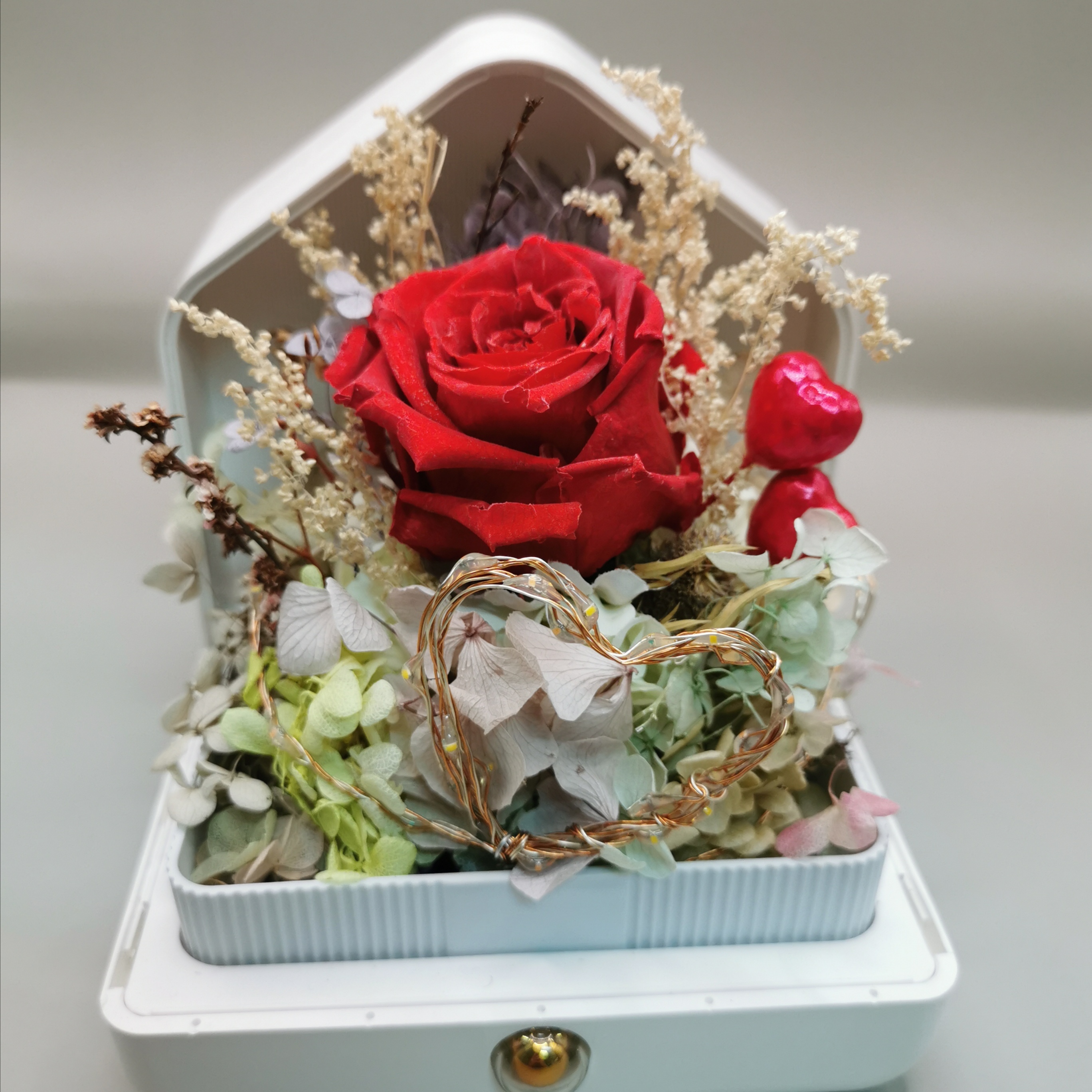 永生花藍芽音箱 (紅玫瑰)