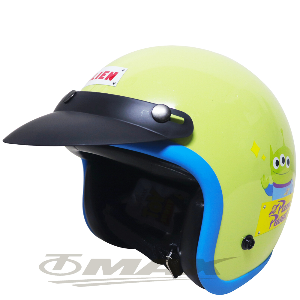 玩具總動員三眼怪-大臉半罩式安全帽-精裝版+抗uv短鏡片+6入免洗內襯套 破盤下殺 OMAX歐妹思購物網