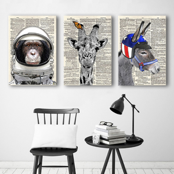 舊報動物無框掛畫(福利品)