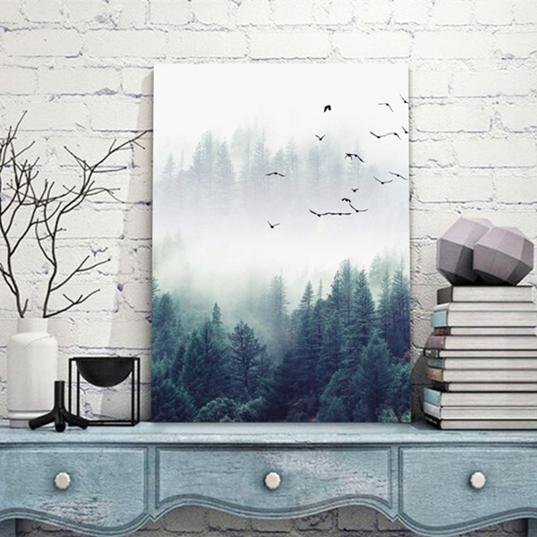 沐浴森林無框掛畫