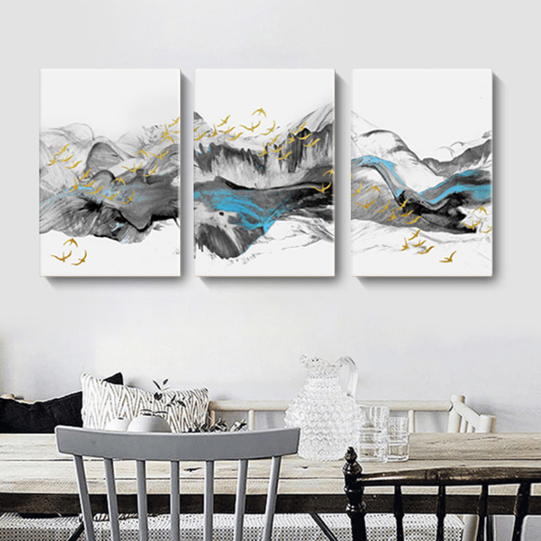 山水意象無框掛畫