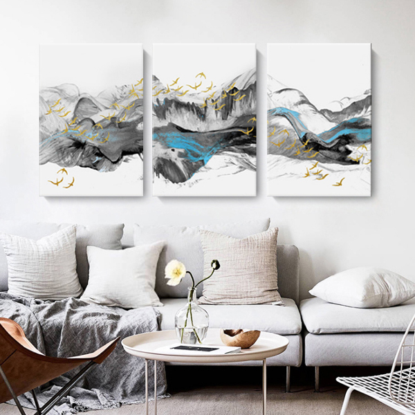 山水意象無框掛畫