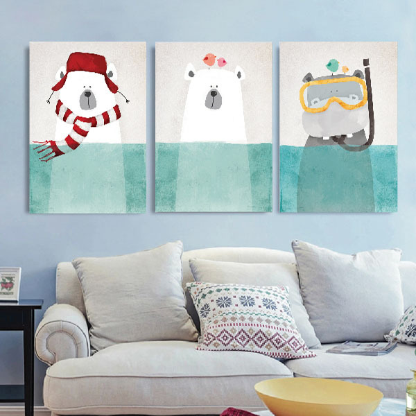 水上樂園無框掛畫