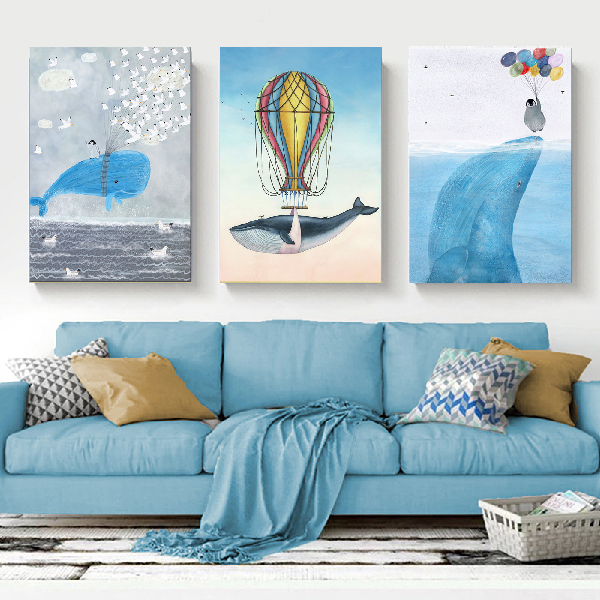 巨大的溫柔鯨魚無框掛畫