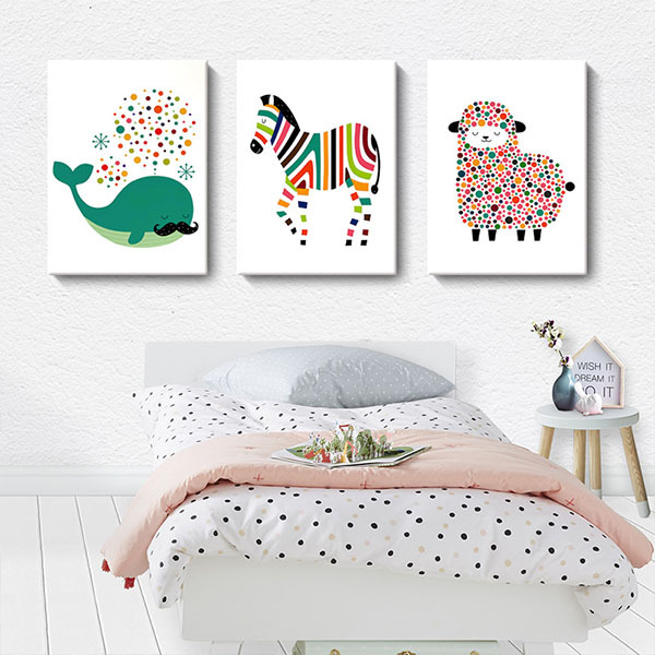 粉彩點點無框掛畫