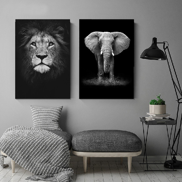 黑墨意象無框掛畫