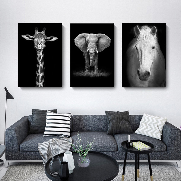 黑墨意象無框掛畫