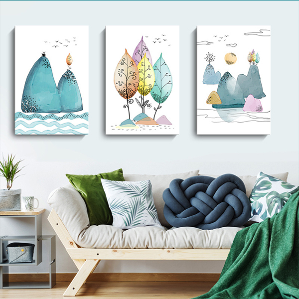北歐繪彩無框掛畫