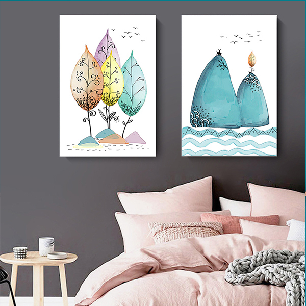 北歐繪彩無框掛畫