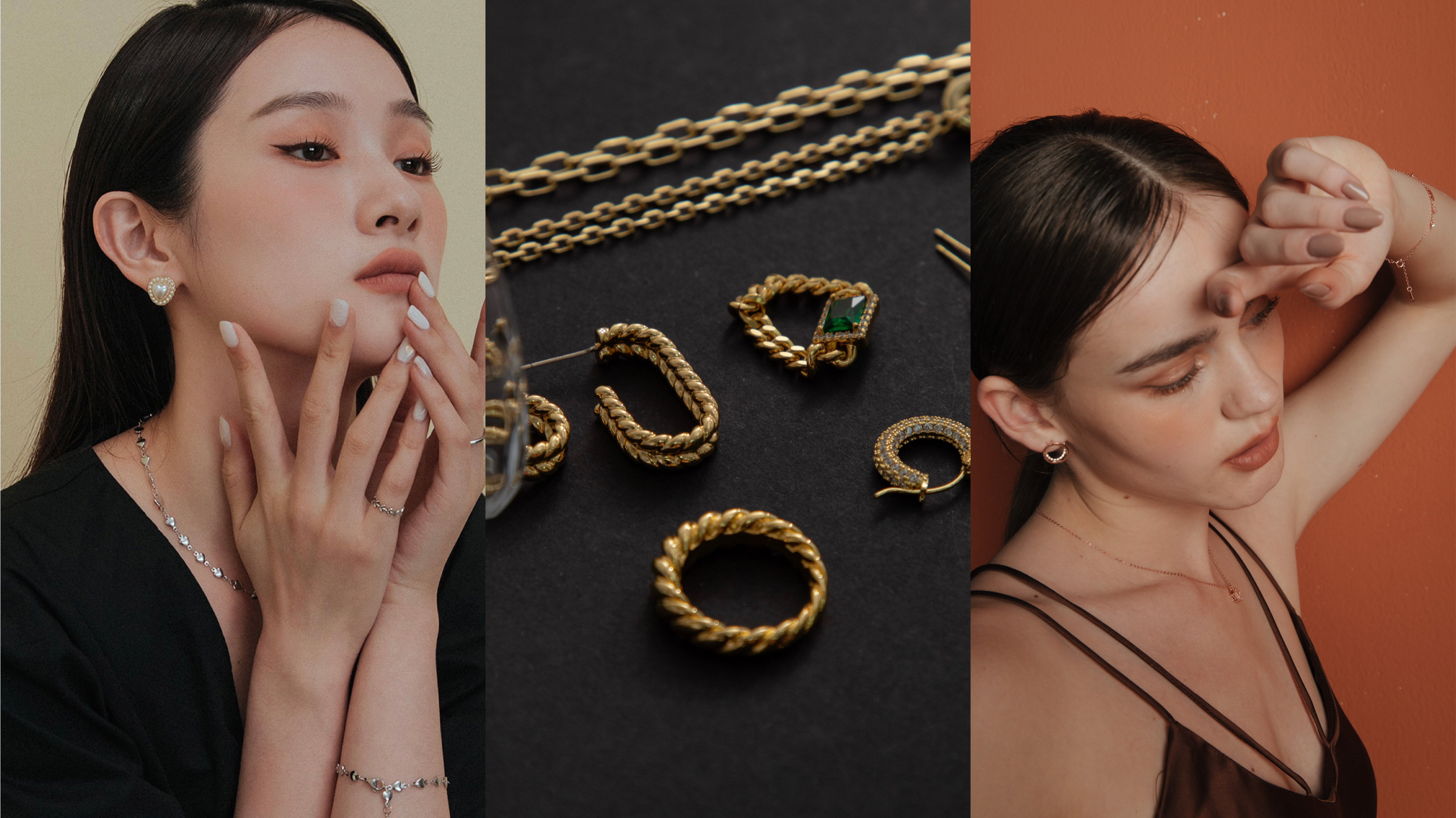 從膚色挑選適合自己的搭配飾品，白皙肌、偏黃肌、小麥肌、古銅肌四種。