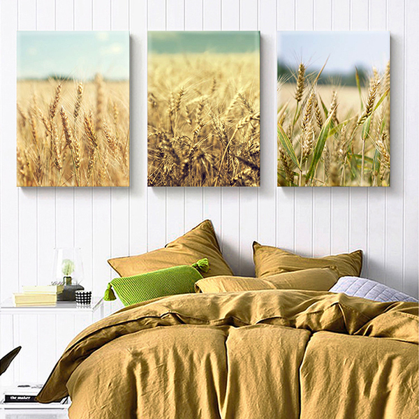 金黃麥田無框掛畫