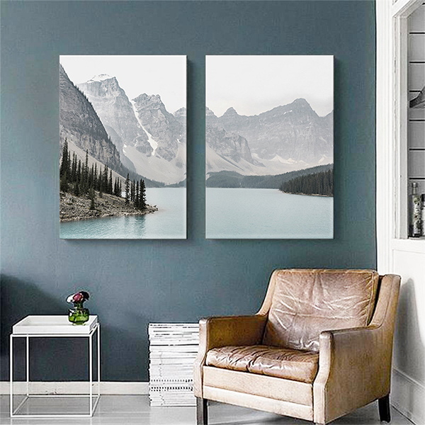 靜逸山水無框掛畫