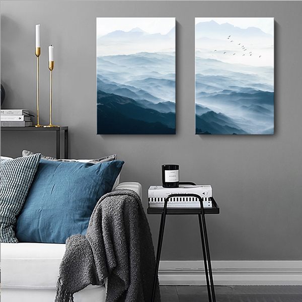 雲海飛鳥無框掛畫