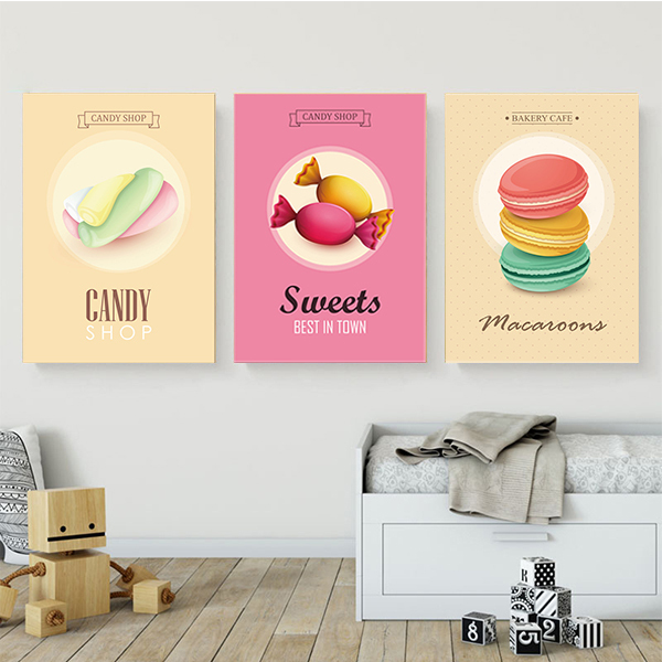 幸福甜點無框掛畫