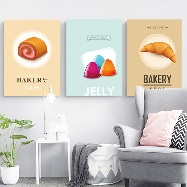 幸福甜點無框掛畫