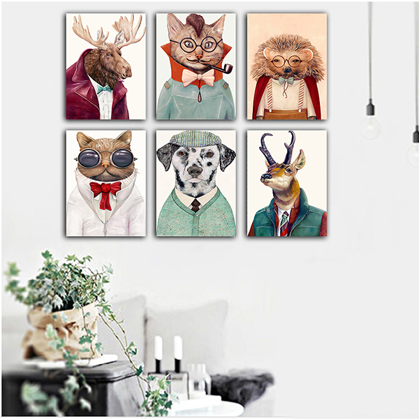 模特動物無框掛畫