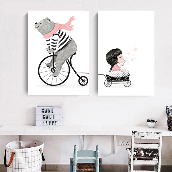 熊與我的快樂出遊無框掛畫