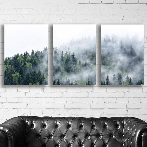 迷霧森林無框掛畫