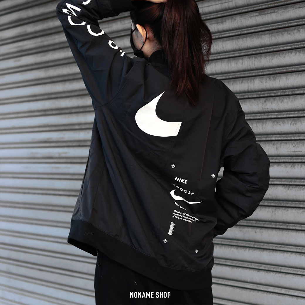 NIKE Sportswear Swoosh 解構 刺繡 小勾 立領 夾克