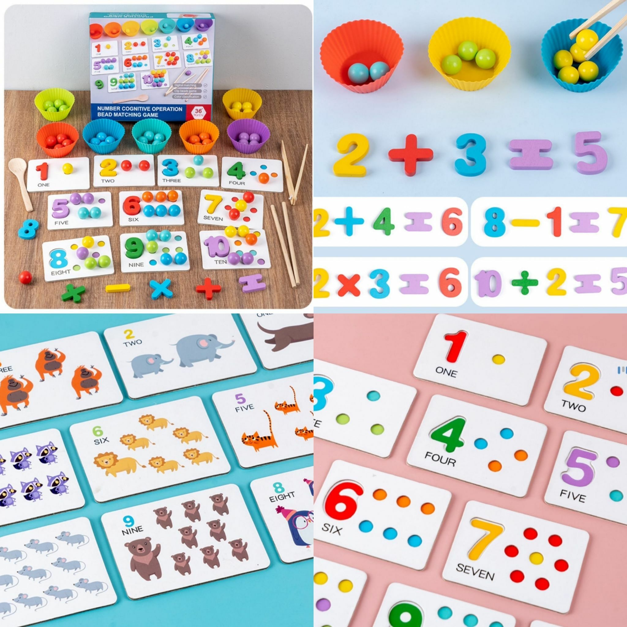 🔶蒙特梭利彩虹夾珠分類教學