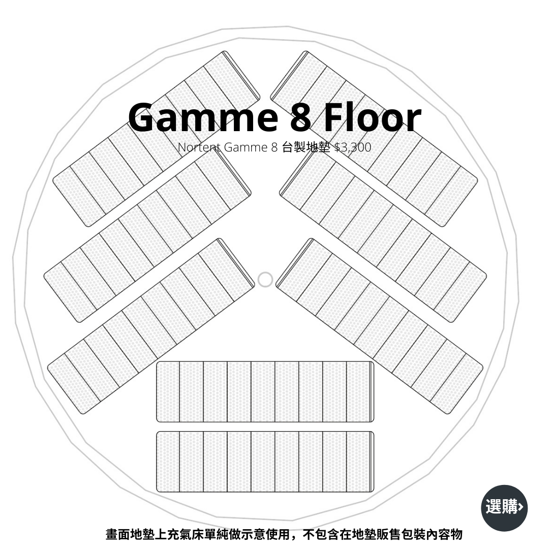 Nortent｜Gamme 8 台製地墊