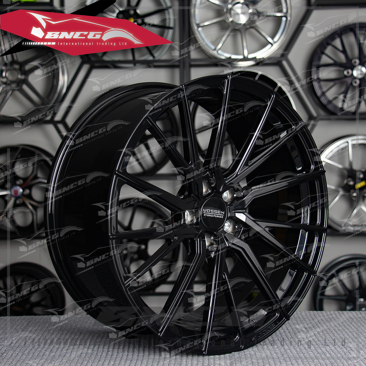 單片式 萬噸鍛造工藝輪圈 VOSSEN 亮黑套色工藝 品牌訂製鋁圈 改裝 高強度 輕量化 客製化 訂製鋁圈