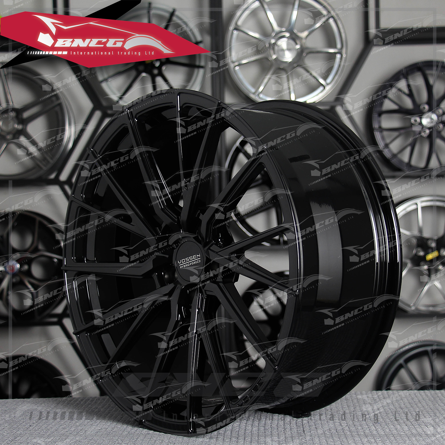 單片式 萬噸鍛造工藝輪圈 VOSSEN 亮黑套色工藝 品牌訂製鋁圈 改裝 高強度 輕量化 客製化 訂製鋁圈