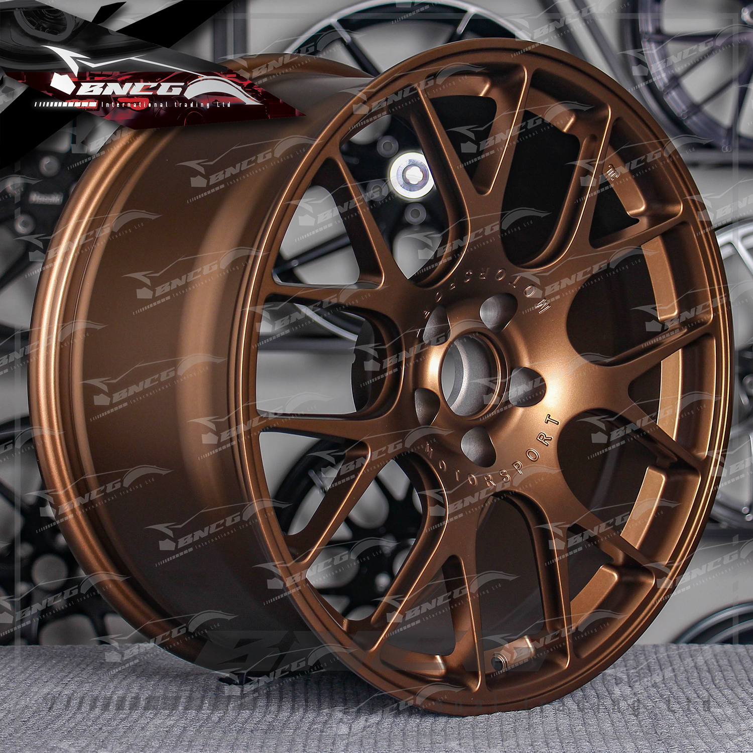 單片式 萬噸鍛造工藝輪圈 BBS 古銅色 品牌訂製鋁圈 改裝 高強度 輕量化 客製化 訂製鋁圈