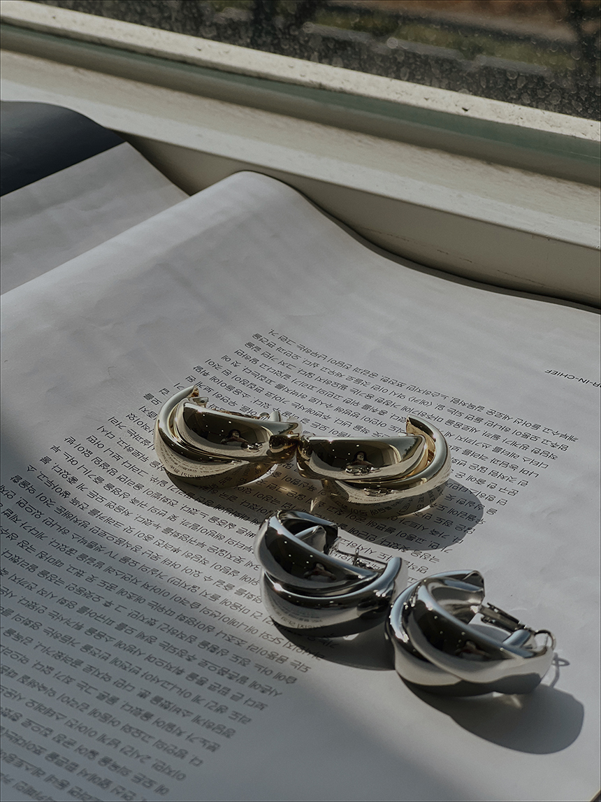 大三環麻花耳環*2色