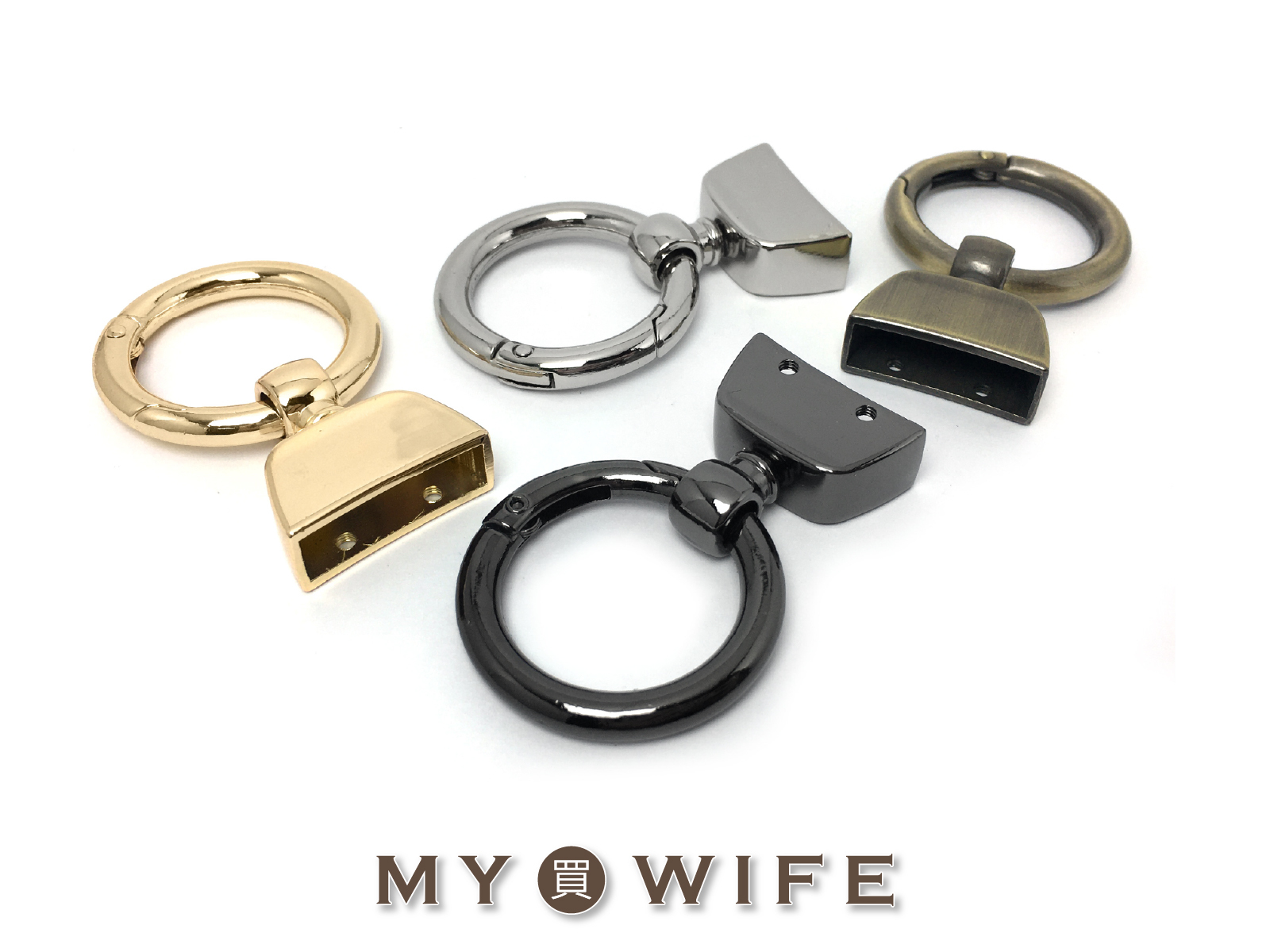 彈簧鎖圈鑰匙扣_鎖圈/鑰匙圈/包包配件_4色【XY-21120606】