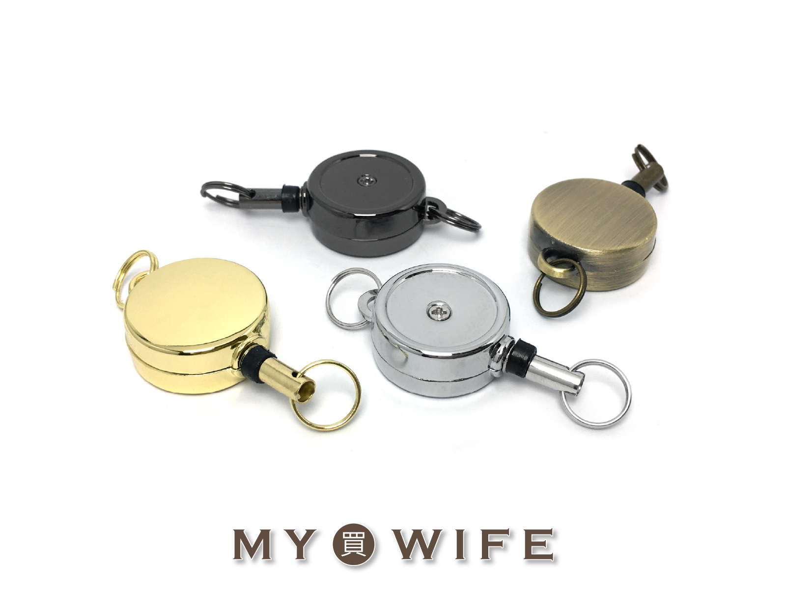 2.1cm金屬伸縮吊環_證件夾/伸縮扣/識別證_4色