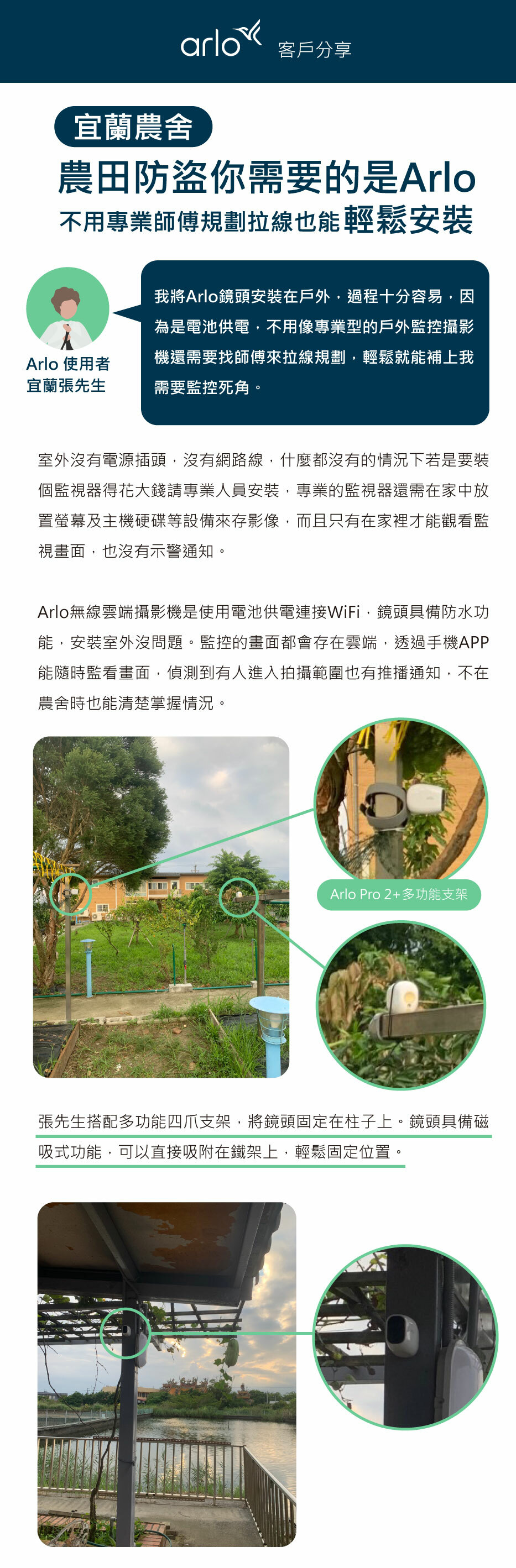【案例分享】農田防盜你需要的是Arlo！不用專業師傅規劃拉線也能輕鬆安裝