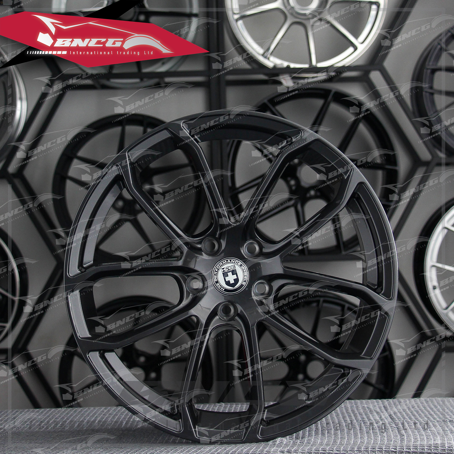 單片式 萬噸鍛造工藝輪圈 HRE 消光黑套色工藝 品牌訂製鋁圈 改裝 高強度 輕量化 客製化 輪框