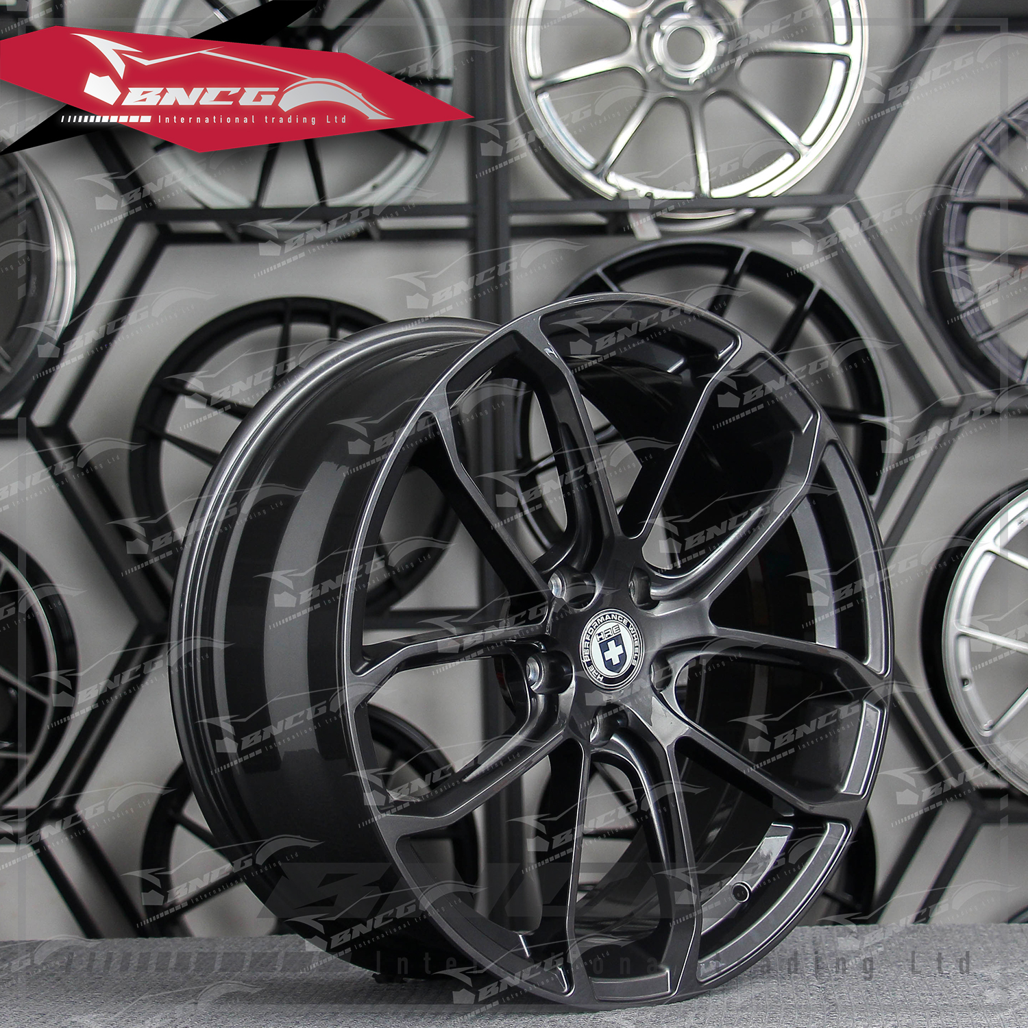 單片式 萬噸鍛造工藝輪圈 HRE 消光黑套色工藝 品牌訂製鋁圈 改裝 高強度 輕量化 客製化 輪框